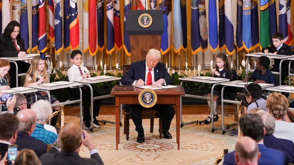 Trump signs executive order aimed at dismantling Education Department